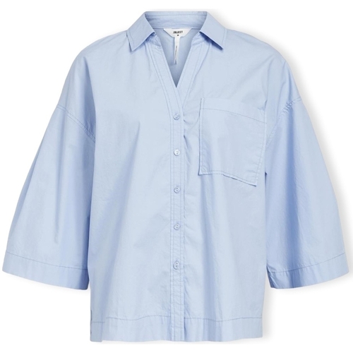 textil Mujer Tops / Blusas Object Demi Shirt 3/4 - Brunnera Blue Azul