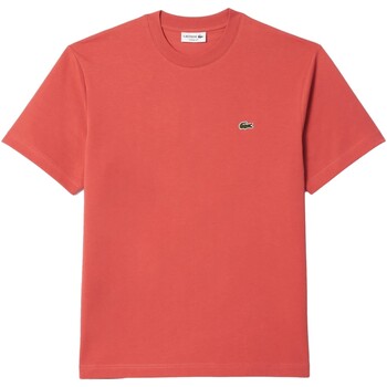 textil Hombre Camisetas manga corta Lacoste  Rojo