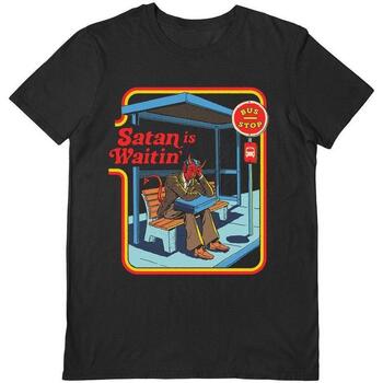textil Camisetas manga larga Steven Rhodes Satan Is Waitin' Negro