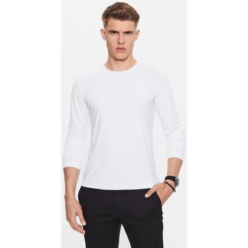 textil Hombre Tops y Camisetas Guess M3YI39  KBS60 TECH TEE-G011 PURE WHITE Blanco