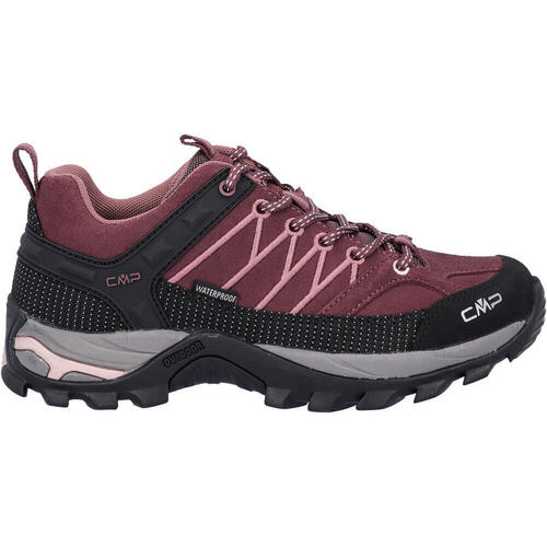 Zapatos Mujer Senderismo Cmp RIGEL LOW WMN TREKKING SHOES WP Rosa