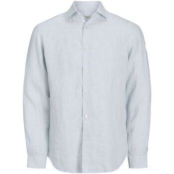 textil Hombre Camisas manga larga Jack & Jones 12251673 PARKER LINEN-SKYWAY Azul