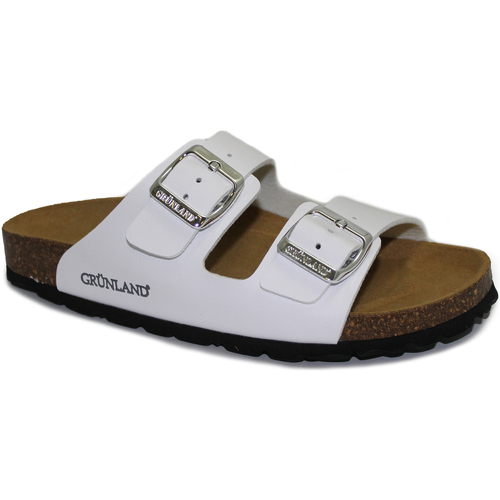 Zapatos Mujer Zuecos (Mules) Grunland GRU-ZAL-CB4018-BI Blanco