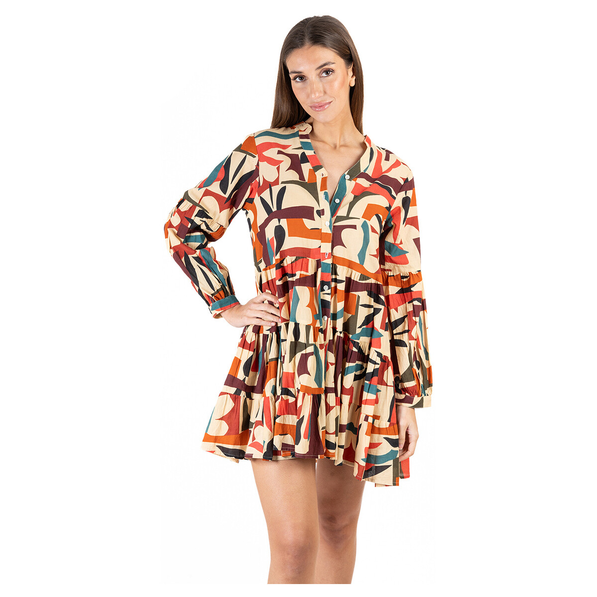 textil Mujer Vestidos cortos Isla Bonita By Sigris Vestido Corto Naranja