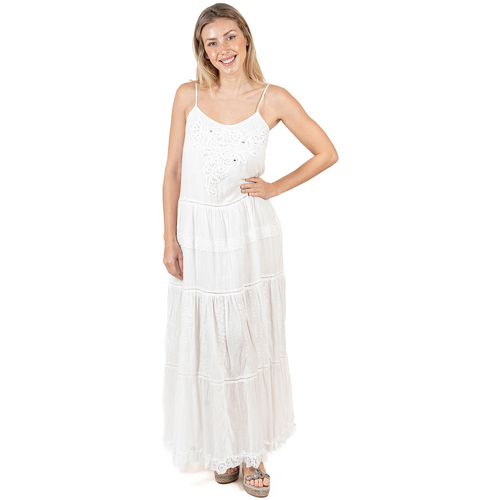 textil Mujer Vestidos largos Isla Bonita By Sigris Vestido Largo Midi Blanco