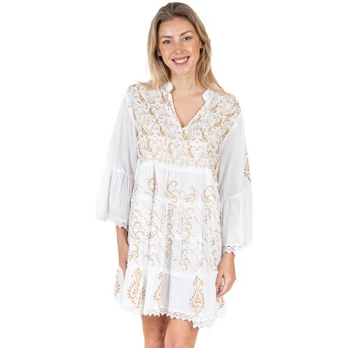 textil Mujer Vestidos cortos Isla Bonita By Sigris Vestido Corto Blanco