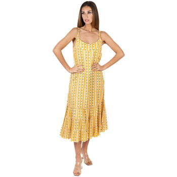 textil Mujer Vestidos largos Isla Bonita By Sigris Vestido Largo Midi Amarillo