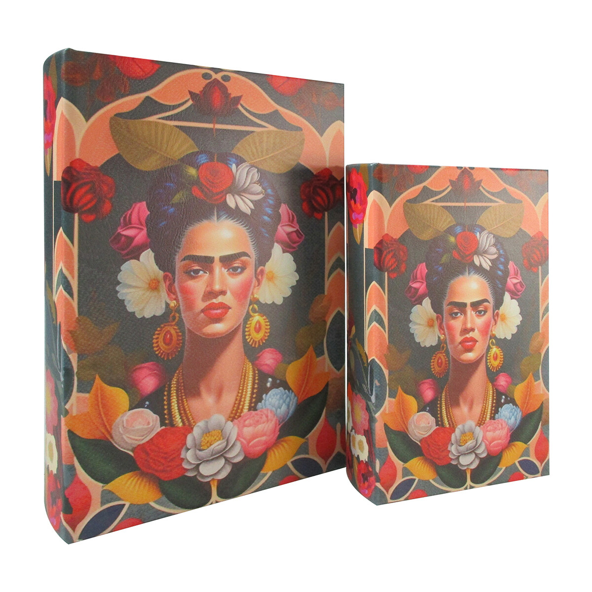 Casa Cestas / cajas y papelera Signes Grimalt Caja Libro Frida 2U Naranja