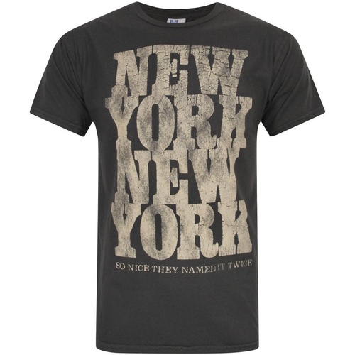 textil Hombre Camisetas manga larga Junk Food New York So Nice They Named It Twice Negro