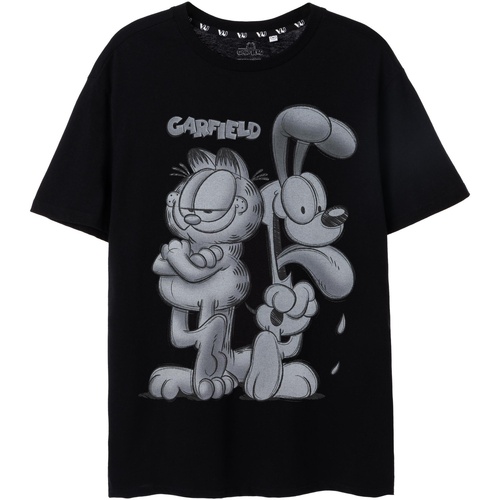 textil Hombre Camisetas manga corta Garfield Greyscale Negro