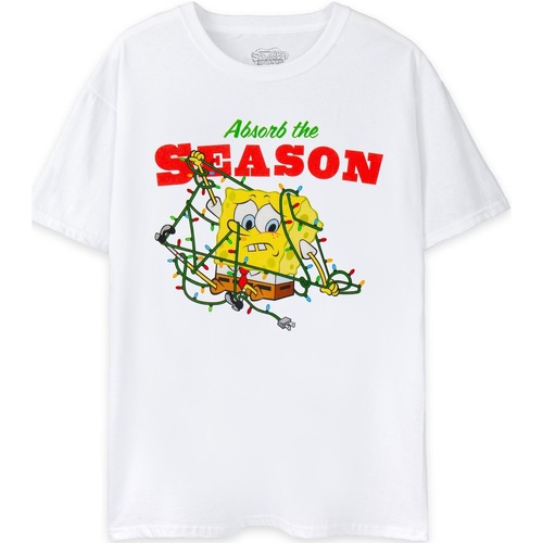 textil Hombre Camisetas manga larga Spongebob Squarepants Absorb The Season Blanco