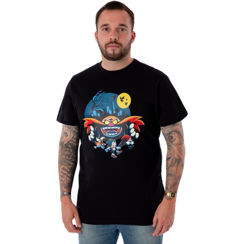 textil Hombre Camisetas manga corta Sonic The Hedgehog NS8016 Negro