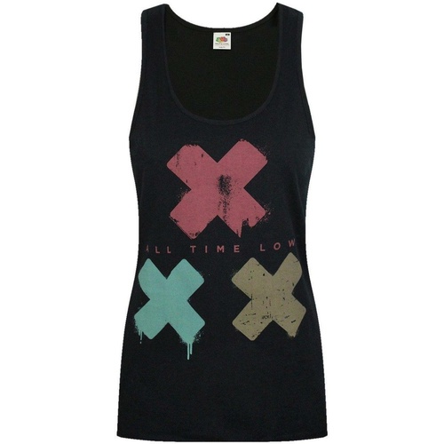textil Mujer Camisetas sin mangas All Time Low NS8021 Negro