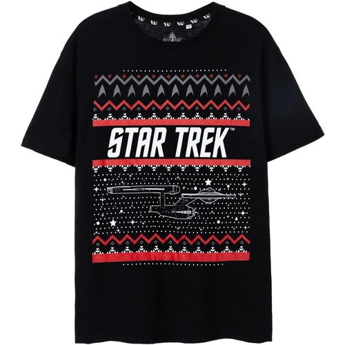 textil Hombre Camisetas manga larga Star Trek NS8025 Negro