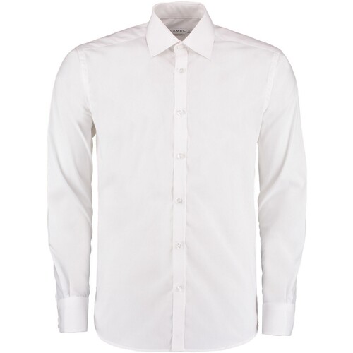 textil Hombre Camisas manga larga Kustom Kit KK192 Blanco