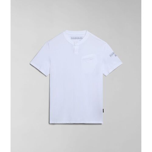 textil Hombre Tops y Camisetas Napapijri S-MELVILLE NP0A4HQL-002 BRIGHT WHITE Blanco