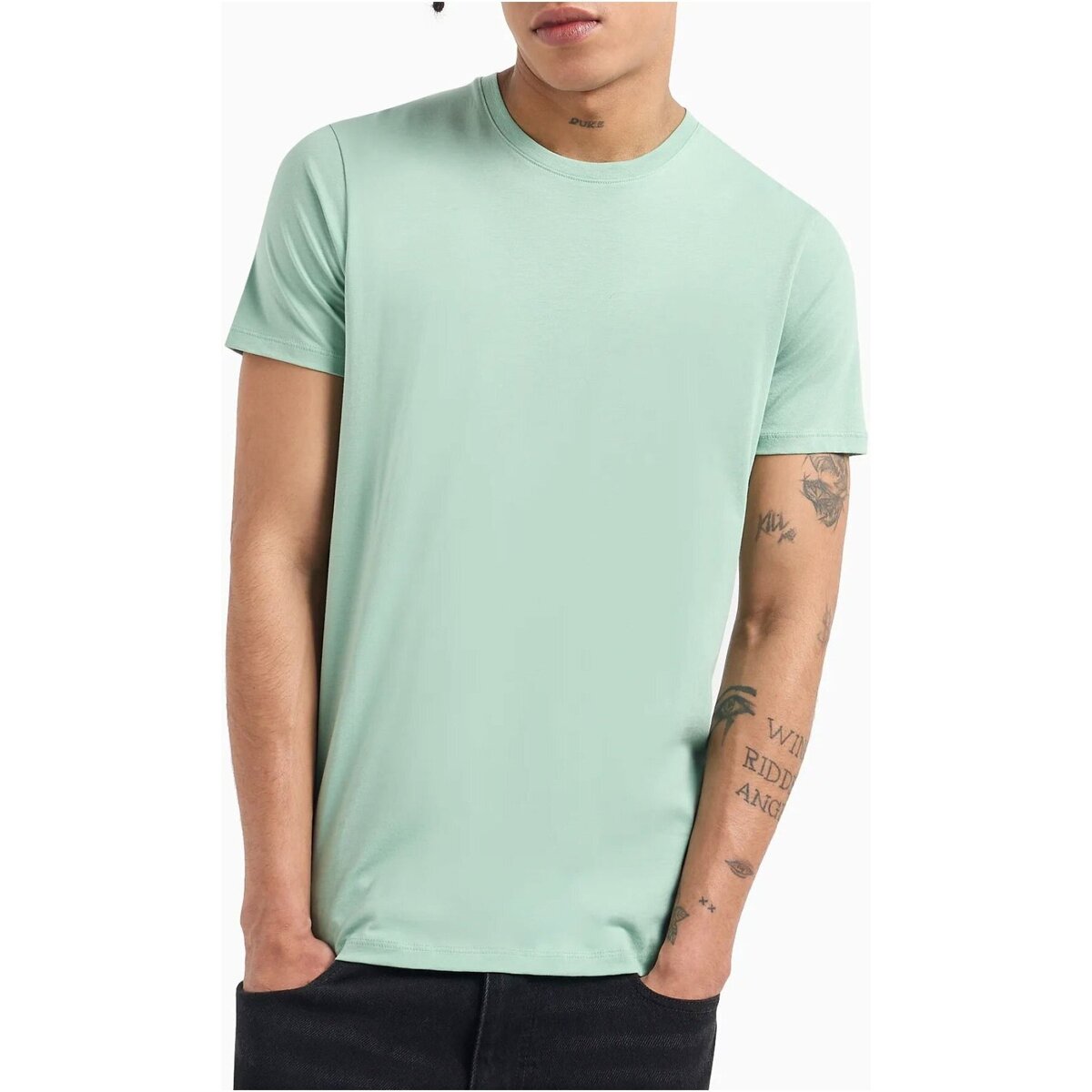 textil Hombre Camisetas manga corta EAX 8NZT74 ZJA5Z - Hombres Verde