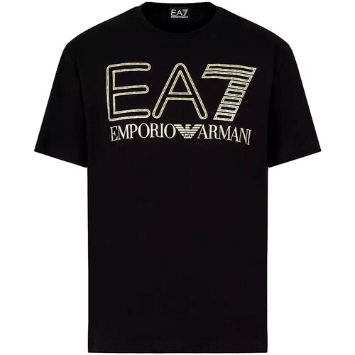 textil Hombre Camisetas manga corta Emporio Armani - Camiseta Con Logo Negro