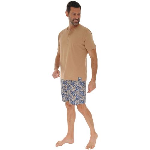 textil Hombre Pijama Pilus FLAVIO Marrón