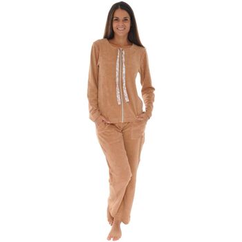 textil Mujer Pijama Pilus ELINE Marrón