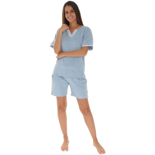 textil Mujer Pijama Pilus DETENTE   ELINE Azul