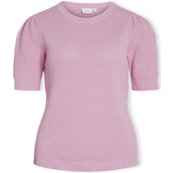 textil Mujer Tops / Blusas Vila Noos Dalo Knit  S/S - Pastel Lavender Rosa
