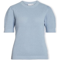 textil Mujer Tops / Blusas Vila Noos Dalo Knit S/S - Kentucky Blue Azul