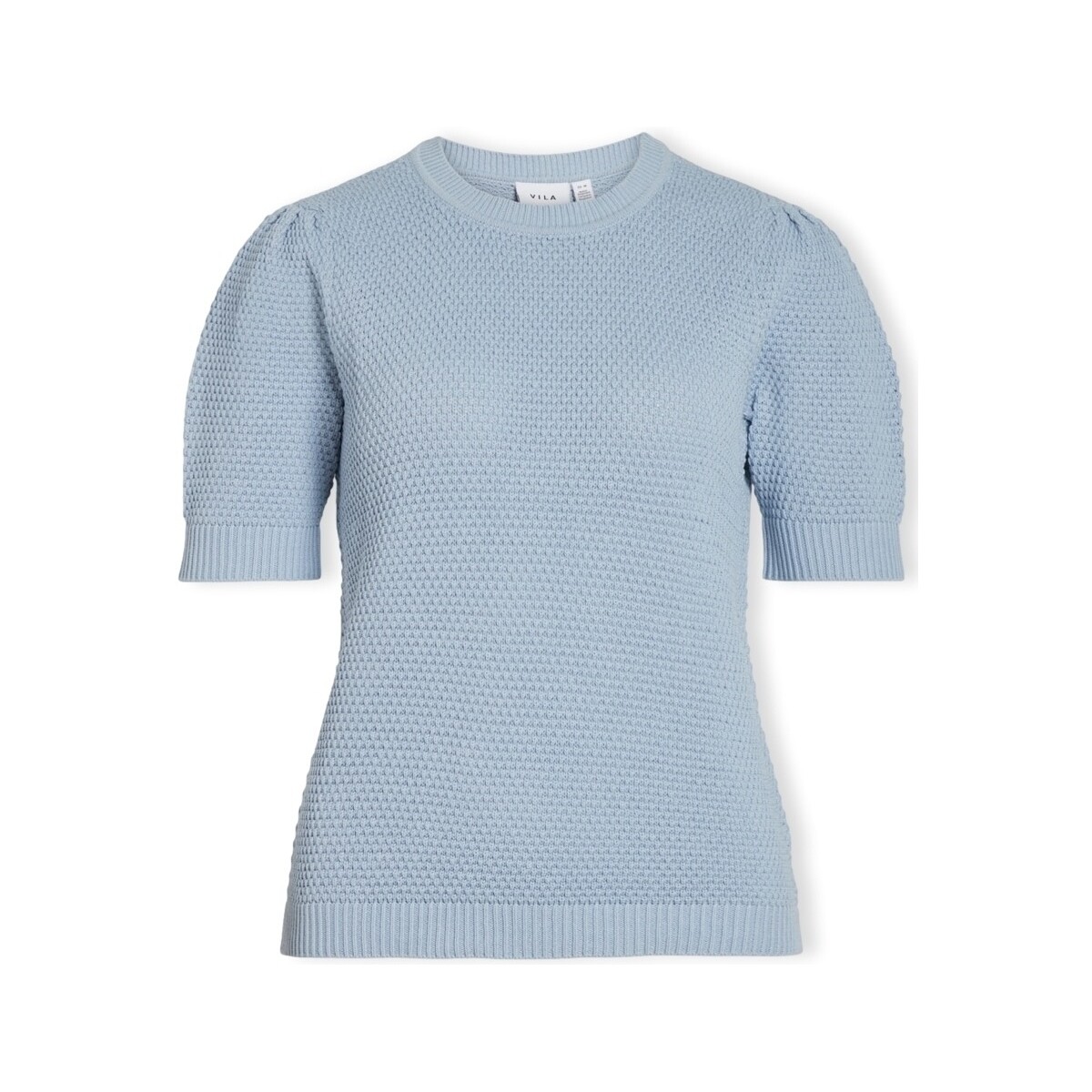 textil Mujer Tops / Blusas Vila Noos Dalo Knit S/S - Kentucky Blue Azul