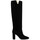 Zapatos Mujer Botas urbanas Via Roma 15 Botín de tacón  en ante negro con V dorada Otros