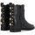 Zapatos Mujer Low boots Via Roma 15 Botín  en piel negra con tachuelas doradas Otros