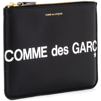 Comme Des Garcons Sobre Comme Des Garçons Wallet Huge Logo en piel negra Otros