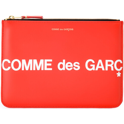 Bolsos Cartera Comme Des Garcons Sobre Comme Des Garçons Wallet Huge Logo en piel roja Otros