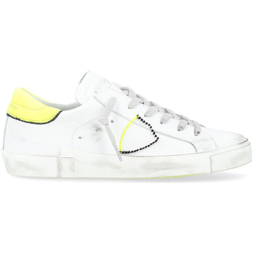 Zapatos Deportivas Moda Philippe Model Zapatilla  Paris X en cuero blanco y amarillo Otros