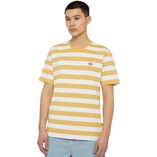 textil Hombre Camisetas manga corta Dickies - Camiseta Rivergrove Amarillo