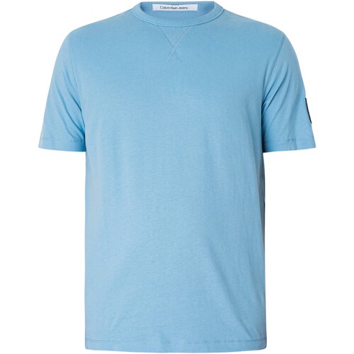 textil Hombre Camisetas manga corta Calvin Klein Jeans Camiseta Regular Con Insignia Azul