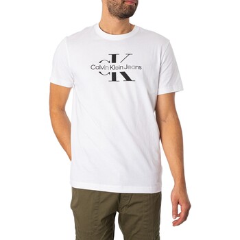 Calvin Klein Jeans Camiseta Con Contorno Perturbado Blanco