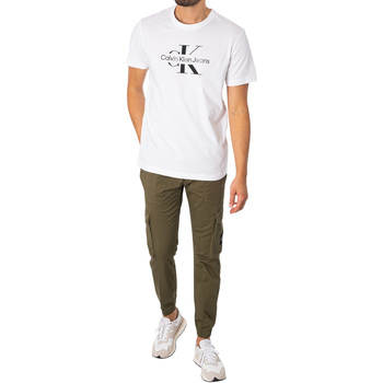 Calvin Klein Jeans Camiseta Con Contorno Perturbado Blanco