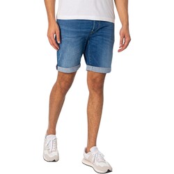 textil Hombre Shorts / Bermudas Replay Shorts De Mezclilla Tapered Azul
