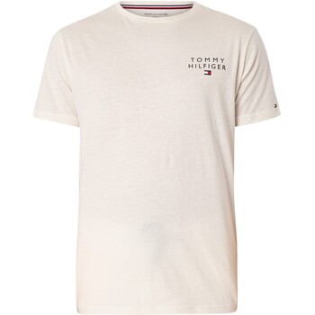 textil Hombre Pijama Tommy Hilfiger Camiseta Con Logo En El Pecho Lounge Beige