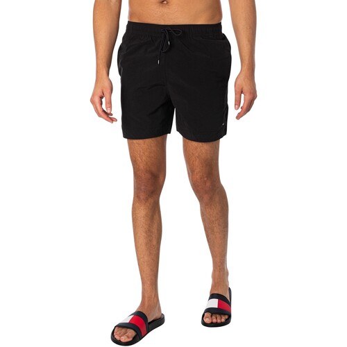 textil Hombre Bañadores Tommy Hilfiger Shorts De Baño Con Cordones Medianos Negro