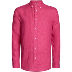 textil Hombre Camisas manga larga Tommy Hilfiger MW0MW34602 Rosa