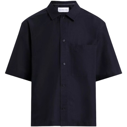 textil Hombre Camisas manga larga Calvin Klein Jeans J30J325173 Negro