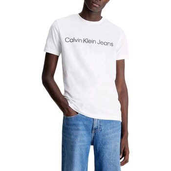 textil Hombre Polos manga larga Calvin Klein Jeans J30J325215 Blanco