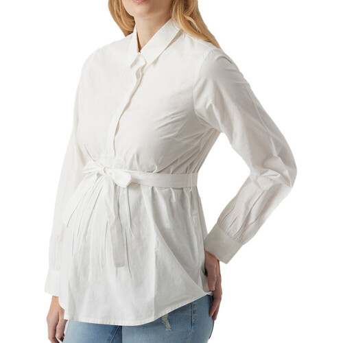 textil Mujer Camisas Mamalicious  Blanco