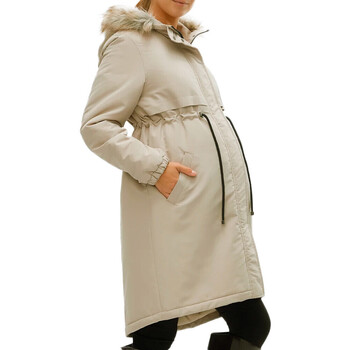 textil Mujer Parkas Mamalicious  Beige