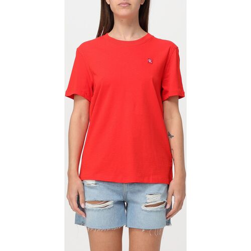 textil Mujer Tops y Camisetas Calvin Klein Jeans J20J223226 XA7 Rojo