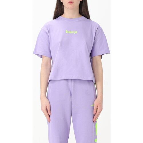 textil Mujer Tops y Camisetas Disclaimer 24EDS54303 LILLA/VERDELIME Violeta