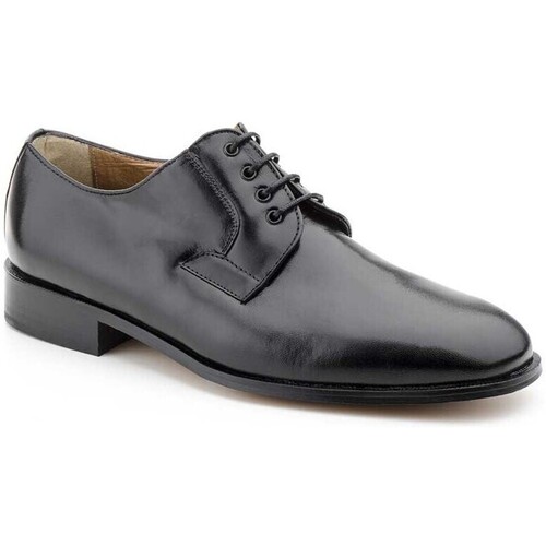 Zapatos Hombre Derbie & Richelieu Nikkoe Shoes For Men Zapatos de Piel ancho especial by Negro