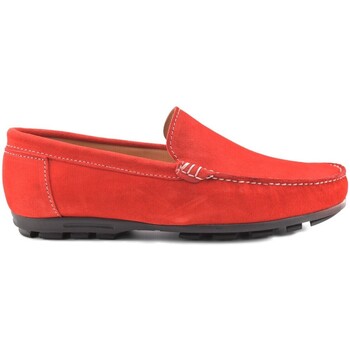 Zapatos Hombre Mocasín Latino Mocasines de piel rojos by Rojo