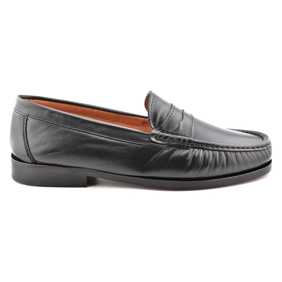 Zapatos Hombre Mocasín Latino Mocasines Clásicos negros de piel by Negro